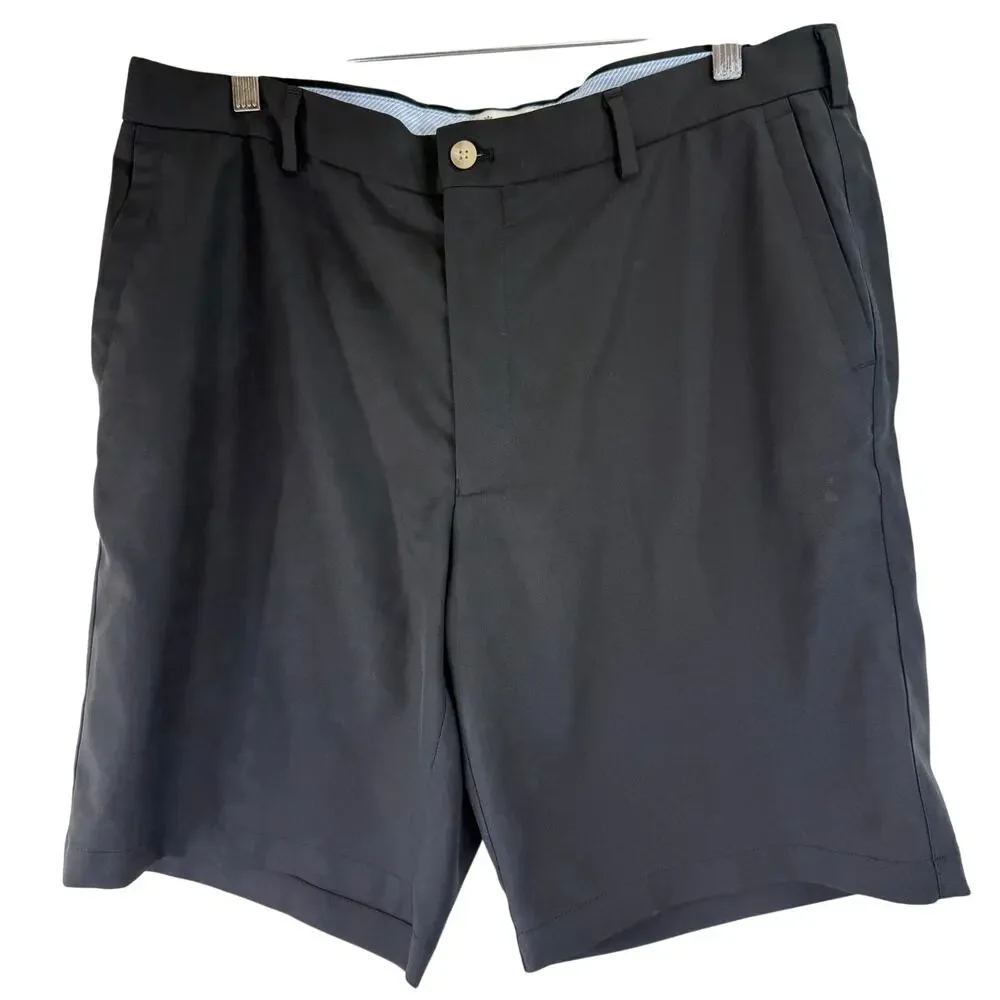 Peter Millar Black Front Flat Golf Men's Shorts Size 36